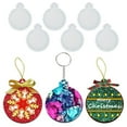 thumbnail image 7 of Leojiow 6Pcs Christmas Silicone Mould Silicone Mould Christmas Ornament Round Pendant Mould One Size Z5-White, 7 of 7