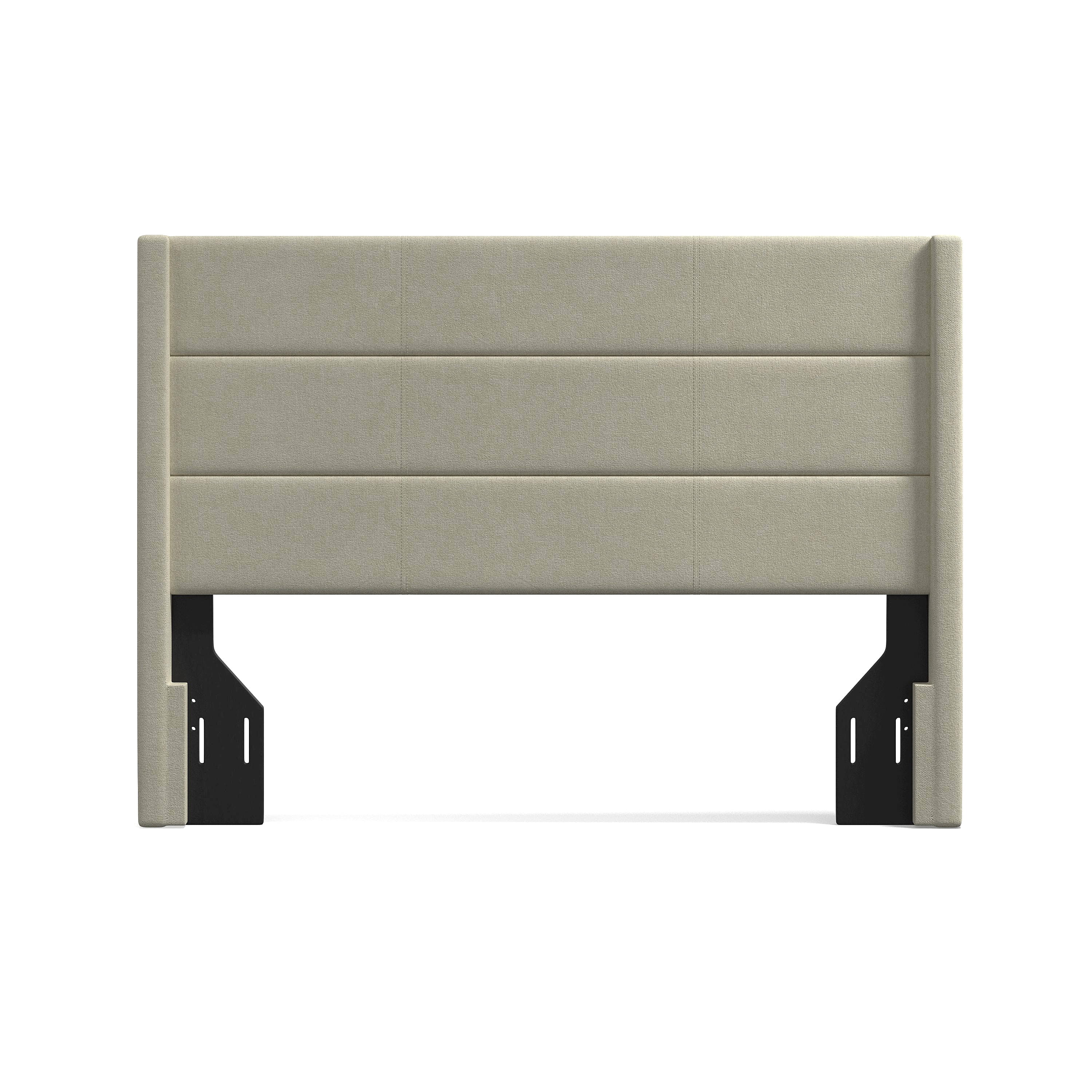 Pax Sleak Wingback Upholstered Headboard, Beige, Full/Queen
