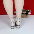 thumbnail image 5 of Zynoxe Boots for Women Soft Pu Leather Boots With Side Zipper Women Elegant Round Toe Ankle Boots Comfy Versatile Low Block Heel Dress Short Boots for Daily Beige 6, 5 of 8