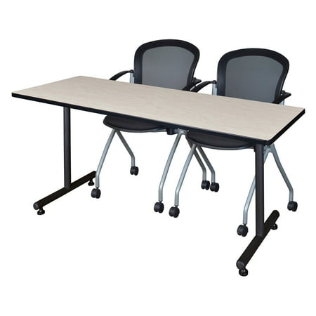 UPC: 0843532092736 | Regency 60 x 24 in. Kobe Training Table with Maple & 2 Cadence Nesting Chairs