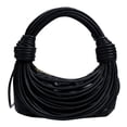 thumbnail image 1 of Bolsos personalizados con diseño de cordón de espagueti para mujer, modernos bolsos cruzados de un solo hombro en color negro, 1 of 5