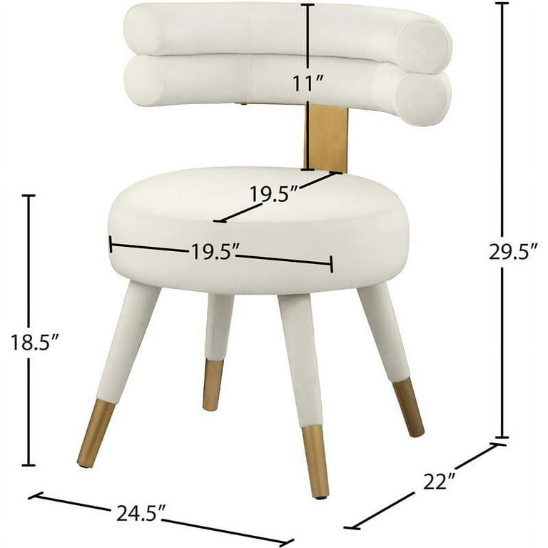 Meridian Furniture Fitzroy Velvet Dining Chair Meridian Furniture Fitzroy Velvet Dining Chair