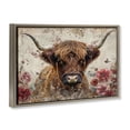 thumbnail image 3 of Stupell Industries Farmhouse Highland Cow in Spring Brown Floating Frame Canvas Art, 31 x 21, by LSR Design Studio, 3 of 8