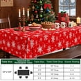 thumbnail image 6 of decorUhome Disposable Christmas Tablecloth - 6 Pack, 54 x 108 inch Decorative Rectangular Table Cover, Waterproof Plastic Tablecloth, Red & White, 6 of 7