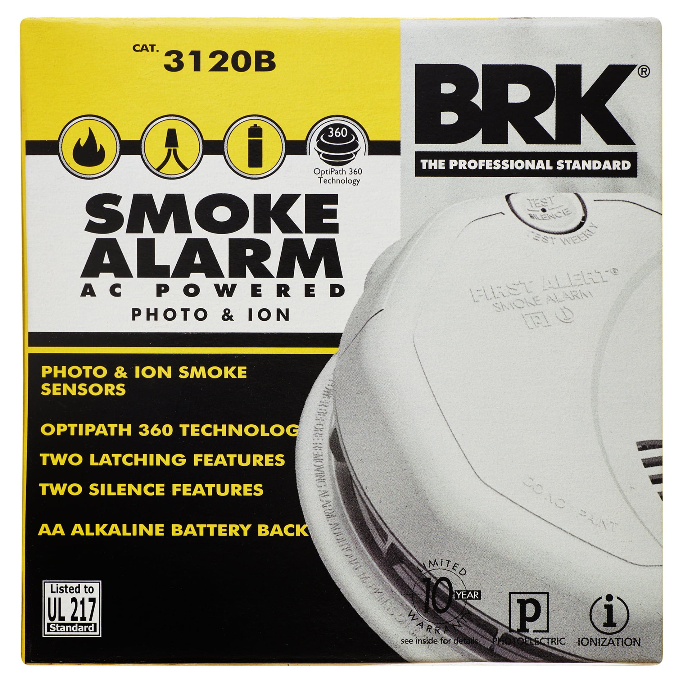 First Alert BRK 3120B Hardwired Photoelectric and Ionization Smoke