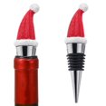 thumbnail image 1 of HANXIULIN - Decoración para fiesta navideña, tapón rojo, tapón de preservación rojo, gorro navideño, resina, aleación, regalo navideño, 1 of 5