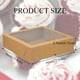 thumbnail image 3 of 50 cajas para repostería marrones TEMLQPACK 22.8x22.8x6.3 cm con ventana, 3 of 9