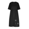 iMai Womens Summer Dresses With Sleeves 2024Wedding Guest Dresses For Women Floral BlackWomen