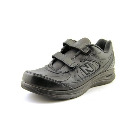 

new balance mw577 men round toe leather black walking shoe