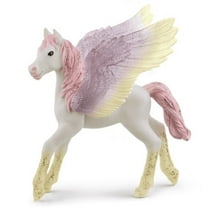 Schleich bayala Mythical Sunrise Pegasus Foal Horse Figurine - Featuring Glittery Decorated Details and Transparent Wings, Imaginative Fun and Durable Toy for Girls and Boys, Gift for Kids Ages 5 