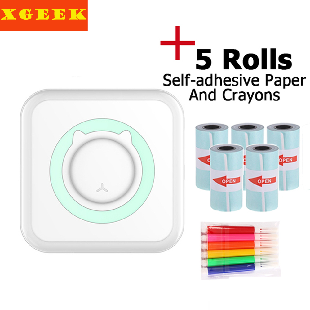 Mini Pocket Sticker Printer, Bluetooth Wireless Portable Mobile Printer