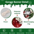 thumbnail image 6 of Fsddascl 7 x 8 Ft Christmas Garage Door Cover, Vintage Gnomes Christmas Large Garage Door Banner, Red Xmas Balls Tree Snowflake Hanging Garage Mural Background for Indoor Outdoor Xmas Party Supplies, 6 of 9