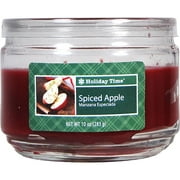 Mainstays Holiday Time 10-oz Spiced Apple Jar Candle, Red, 4-Pack