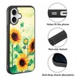 thumbnail image 2 of WIRESTER Shockproof Soft Rubber Cover Case for Apple iPhone 16 6.1" 2024, Sunflowers Flowers, 2 of 5