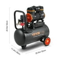 VEVOR Steel Black 1.2 HP 120V 116 PSI Oil-free Air Compressor 4.8 gal