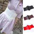 thumbnail image 5 of Women Sexy Corsets Wide PU Leather Stylish Slimming Belt Bustiers Wide Elastic High Waist Belts Feminin Ceinture Waistband, 5 of 7