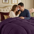 thumbnail image 4 of Utopia Bedding Comforters Twin Size, All Season Duvet Insert, Down Alternative Box Stitched Bed Comforter with Corner Tabs, Machine Washable (Plum), 4 of 7