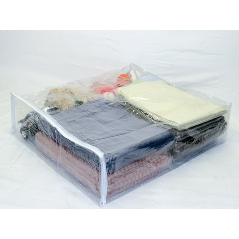 5-Pack Heavy Duty Vinyl Zippered Storage Bags Clear 22 x 18 x 7.5 12.9  Gallons - Vinylpac - zippered storage plastic clear vinyl bags