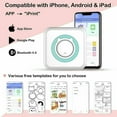 thumbnail image 2 of SJPACK Portable Mini Thermal Printer Bluetooth Pocket Phone Printer with Paper Labels for Pictures, Photos, Journals, DIY, Compatible with Phone & Tablet, 2 of 6