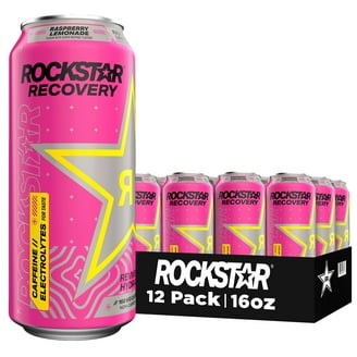 Rockstar Energy Drink White Peach with Lion's Mane 12 oz 12 Pack