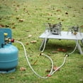thumbnail image 2 of Adaptador de recarga de tanque de gas LP con manguera de doble conexión y bolsa para estufas de 2 botellas A + B, 2 of 9