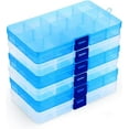 thumbnail image 1 of 6 Pack Plastic Organizer, 15 Adjustable Grid Compartment Dividers for Necklaces, Earrings, DIY Items., 1 of 5