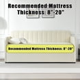 thumbnail image 5 of Zanmintaobo Velvet Upholstered Daybed with Lift up Storage,Vertical Channel Tufted Headboard,No Box Spring Needed,Easy Assembly,Cream, 5 of 9