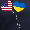 thumbnail image 3 of CafePress - Loving USA Ukraine Flag Heart Ukrainian Am T Shirt - Women's V-Neck Dark T-Shirt, 3 of 4