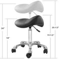 thumbnail image 2 of PetFurnishn Professional Ergonomic Saddle Stool, Black - Adjustable Hydraulic Seat, Rolling Spa Salon, Massage, and Medical Office Chair with Swivel Wheels, 2 of 14