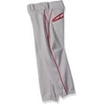 thumbnail image 2 of Alleson Athletic B42385396 Girls Belt Loop Fastpitch Pants, Grey & Red - Extra Large, 2 of 3