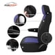 thumbnail image 3 of Fundas para asientos de coche CAROMOP Luxury, de piel sintética, azul, juego de 5 asientos, 3 of 8