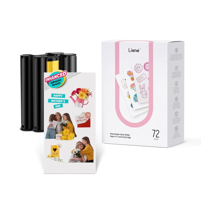 Recambios de papel adhesivo y cartucho Liene PixCut S1 con 72 hojas