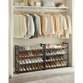 thumbnail image 3 of 8-Tier Shoe Rack Shoe Organizer 32-40 Pairs Shoes Metal Shoe Storage for Garage Entryway Set of 2 4-Tier Stackable Shoe Shelf with Adjustable Flat or Angled Shelves Gray, 3 of 9