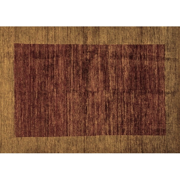 Ahgly Company Indoor Rectangle Abstract Brown Modern Area Rugs, 4' x 6'