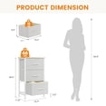 thumbnail image 3 of CONCETTA 3-Drawer Fabric Storage Dresser, Multipurpose Storage Chest with Steel Frame and Wooden Top, Space Saving Organizer for Bedroom, Closet, Home Office, Light Gray, 3 of 8