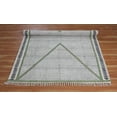 thumbnail image 4 of Casavani Outdoor Rug Hand Made Boho Durrie,Green 4x15 Ft, 4 of 6