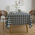 thumbnail image 4 of Pink Gingham Tablecloth for Rectangle Tables- Checkered Table Cloth Waterproof Kitchen & Table Linens-Polyester Buffalo Plaid Wrinkle Free Table Cover(Baby Pink 60x84in), 4 of 6