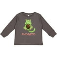 thumbnail image 3 of Inktastic Avogato- cute green cat avocado Boys or Girls Long Sleeve Toddler T-Shirt, 3 of 5