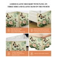 thumbnail image 5 of Butterfly Rose Bed Skirt California King Size 16" Drop Vintage Old Newspaper Ruffled Wrap Around Bed Skirts Adjustable Elastic Bedskirt Dust Ruffle for California King Size Bed, 5 of 7
