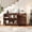 59.1", variant on 47.2" Mid Century Modern Buffet Cabinet with Storage, Walnut Sideboard Credenza with 3 Drawers and Adjustable Shelf for Dining Room