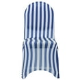 thumbnail image 6 of YCC Linens - 6 Pack Spandex Chair Covers Striped - Royal Blue and White, 6 of 8