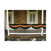 Beistle Party Decoration Accessory Halloween Fabric Bunting - Orange & Black; 5' 10