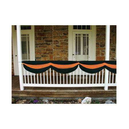 Beistle Party Decoration Accessory Halloween Fabric Bunting - Orange & Black; 5' 10