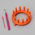 thumbnail image 2 of WUSUOWEI 3PCS Round Knitting Set,Hat Weaving Circle Kit with Hook and Needle,Creativity for Friends Small Knitting Circle Kit,Knitting Machine for Sock,Hat,Leg,Arm Warmers,Scarf,Sweater, 2 of 5