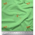 thumbnail image 1 of Soimoi Green Rayon Fabric Flower Buds & Triangle Geometric Print Sewing Fabric Yard 56 Inch Wide, 1 of 5