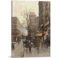 thumbnail image 1 of ARTCANVAS La Place De Chatelet Canvas Art Print by Eugene Galien-Laloue - Size: 26" x 18" (0.75" Deep), 1 of 9