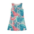 thumbnail image 4 of YOUYEDIAN Hawaiian Dresses for Teens Crew Neck Sleeveless Sundress 2026 Summer Vacation Palm Tree Print Dress Cute Light Blue Midi Dress,Light Blue 9-10 Years, 4 of 6