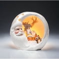 thumbnail image 2 of Ceramic Santa Night Light with Christmas House 8", 2 of 3