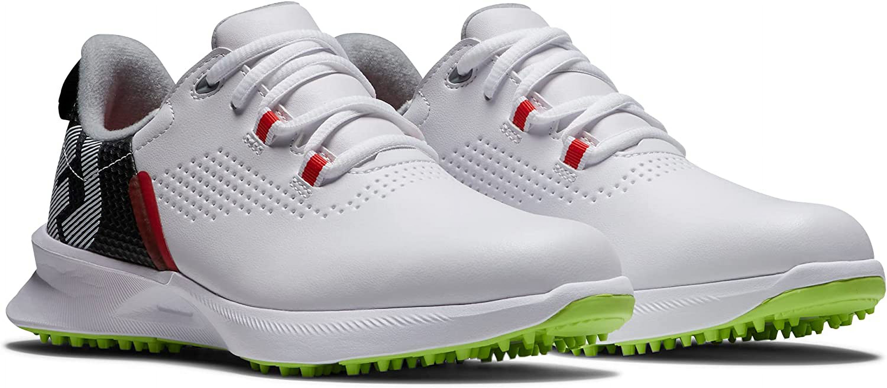Footjoy FJ Fuel Spikeless Golf Shoes Size 6M White/Black/Red Strato-Lite Golfing FootJoy FJ Fuel Golf Shoes - White/Black/Coral - 55420  main image 3