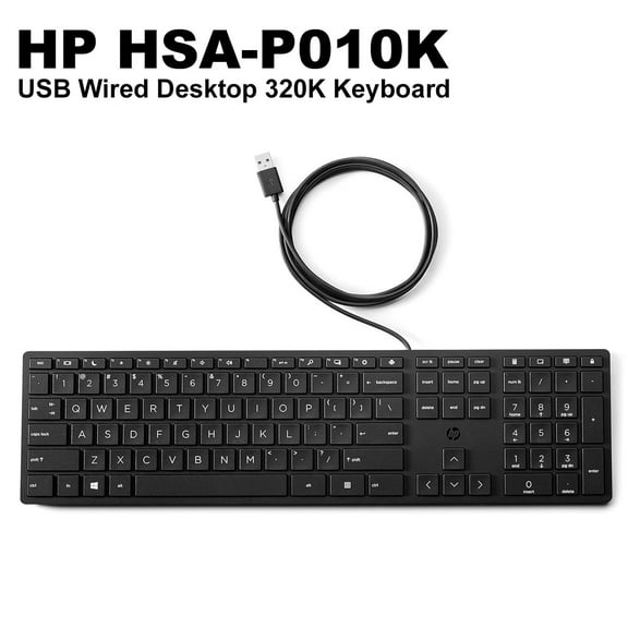 HP Smart 320K Slim Wired QWERTY Keyboard 108 Keys L96909-001 (LOT OF 15)